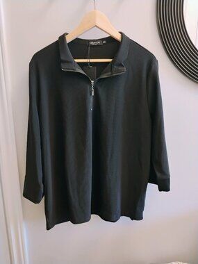 Creation by Fashion Cage 3/4 Zip Top/Shirt